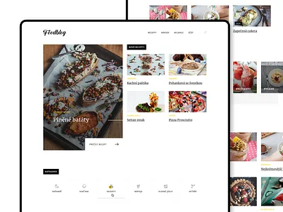 [WIP] Food Blog article blog design food grid icons illustration magazine minimal simple typography ui ux web webdesign website