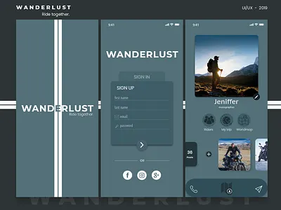 Wanderlust adobexd dribbble ride travel uiux