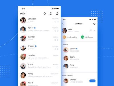 An open source cryptocurrency wallet app banking blockchain， chat contacts ether finance mixin mobile contacts ui wallet 比特币 银行业