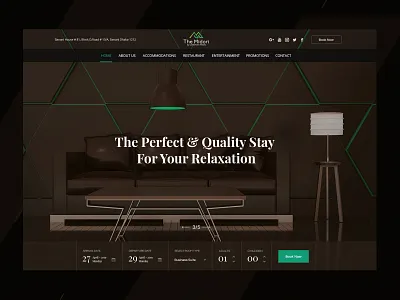 The Midori - Hotel Website analytics app branding business creative design flat homepage hospitality hotel interface minimalism resort template ui ux web website