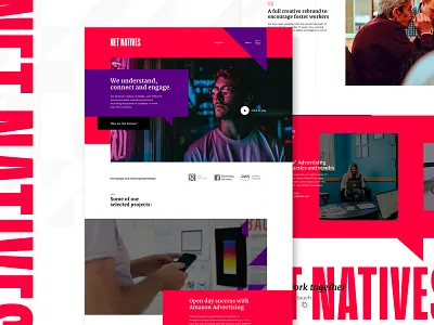 Net Natives agency site clean clean website homepage minimal ui ux web web design web design agency white space
