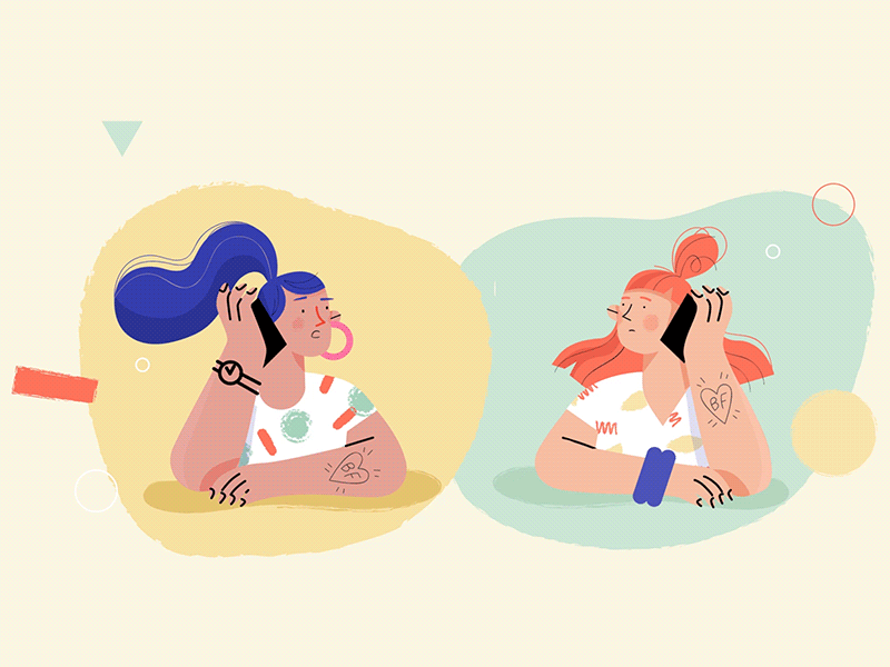 Besties 3 2d animation character character animation design flash flat girl moho motion vector