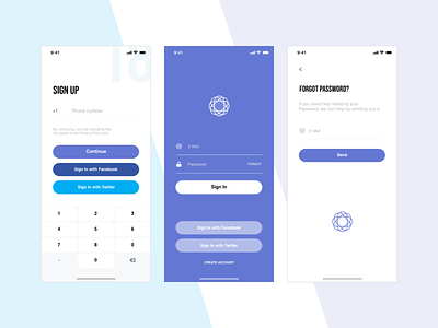 Sign Up - Sign In design a day design app sign in signup