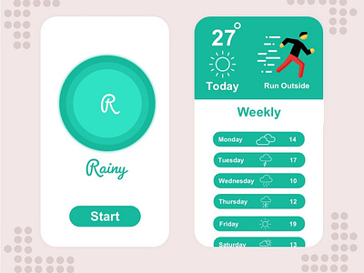 Rainy branding design flat flat design icons logo mobile app mobile app design mobile app development mobile app ui ux design sketch typography ui uidesign ux vector weather app weather forecast weather icons