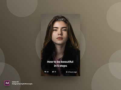 Blog Widget - Adobe XD animation app branding clean flat icon identity illustration illustrator ios lettering logo minimal mobile type typography ui ux vector website