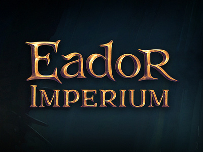 Game logo design for Eador Imperium game ancient fonts game game logo games gold graphic design lettering logo medieval rpg typo logo typography video game vintage