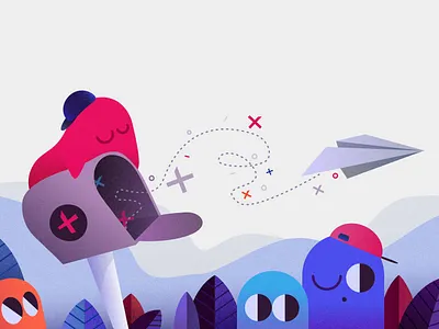 Newsletter illustration 2d affinitydesigner art colorful cute design flat illustration minimal pastels ui vector