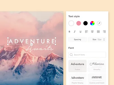 Over for Web is Coming app clean color concept contextual design flat font minimal over panel text text style tools type typography ui ux vector web
