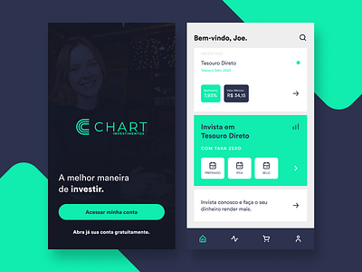 UI Design App Chart Investimentos app app layout design figma interface layout mobile design mobiledesign pay payment screen signup ui ui design uidesign user ux uxdesign webdesign