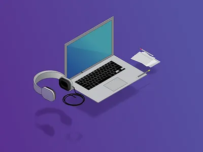 Isometric Floating Laptop adobe illustrator cc design isometric isometric design vector vectortwist