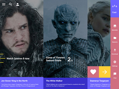 Game of Thrones - Playbook artdirection concept content desktop app gameofthrones iconography interface landing page playbook product design ui uidesign ux uxdesign