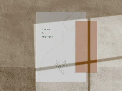 Beauty & Passion Shadows & Highlights Mockup Scene Creator design highlights minimal mockups scene creator shadows stationery