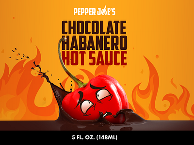 Chocolate Habenero Hot Sauce chocolate habanero heat hot hotsauce label design package packagedesign