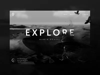 Travel Homepage Concept adobe adobe black daily dark design homepage minimal minimal site travel ui ux web webdesig