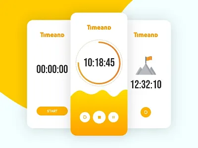 Timeand App app design illustration ui ux