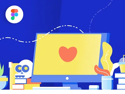 [FREE] When computer loves you (SVG) design figma flat free freebie illustration svg vector