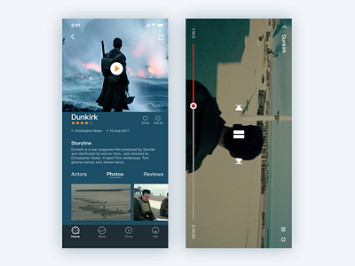 movie app flat icon ui