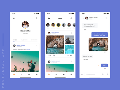 Photogram app concept design app ios 10