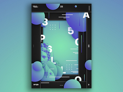 Gradient Stratum #2 Poster #129 challenge conception creation creativity design challenge design experiment geometric geometry gradient graphic design graphic designer inspiration photoshop poster poster art poster design process speed art