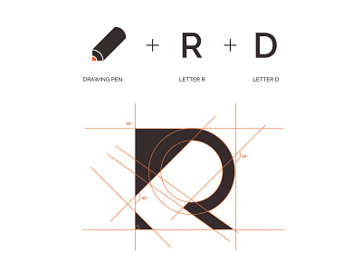 Project RD Designs - Logo construction brand branding character clean construction design flat graphic design icon identity illustrator logo logo a day logo design logoconcept logotype minimal pen process flow vector