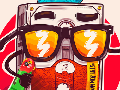 Cassette Punky design illustration