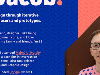 Personal website: colors design typography web