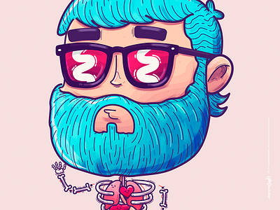 Mrs. Skeleton design illustration