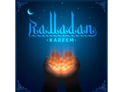 Ramadan Kareem. Vector sticker arabic calligraphic calligraphy eid fasting font hands handwritten image islam islamic kareem moon mubarak night prayer ramadan script type vector