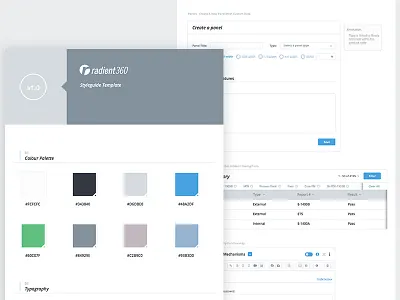 Radient Project clean design freelance icons responsive style guide typography ui ui concept user inteface web app web app ui