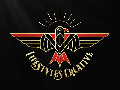 Lifestyles Creative Eagle Logo apparel design creative eagle illustration lifestyles line art logo monoline thunderbird