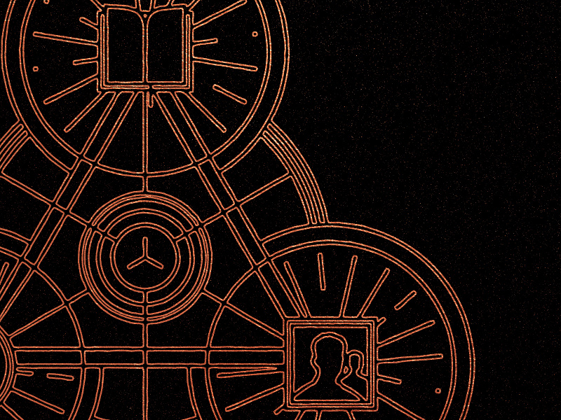 Trilogy bible book christian church college design discipleship gold grain icons illustration man university vector youth