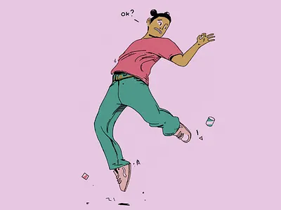 Ok? character illustration ok
