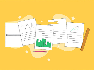 Papers illustration illustrator notebook sketch vector