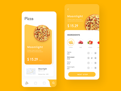 Custom Pizza Store ui ux