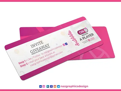 Dribble Invite | Naz Graphics Design India branding dar es salam design dribble invite graphics design illustration illustrator india layout design ui vector