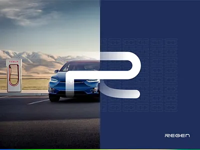 Regen Branding app blue branding clean design logo portfolio typography ui ux vector web webdesign