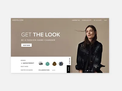 Koovs Wesite Redesigned 2d 3d art branding character clean design icon identity illustration illustrator minimal mobile type typography ui ux vector web website