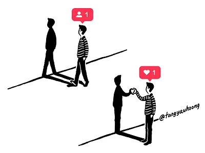 Love Yourself art comic conceptual creative graphic illustration illustrator instagram like love modern socialmedia society surreal