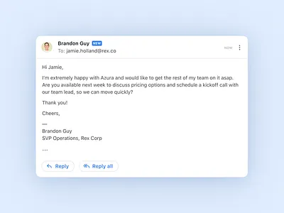 Desktop Reply Actions 🖥 blue cta design desktop desktop app email front frontapp messaging product design reply reply all shared inbox ui