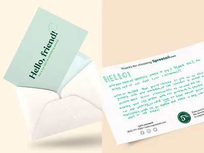 Spreetail Thank You Card design postcard print thank you card