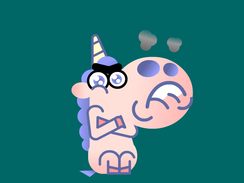 Angry Unicorn animation app character character animation design illustration sticker design vector