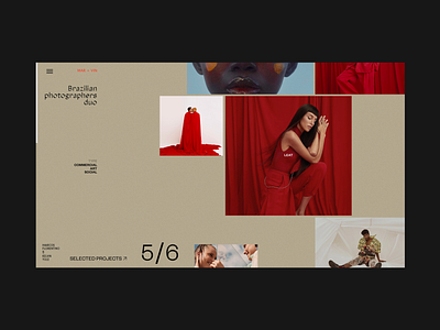 Mar + Vin Photographers Duo Gallery Page concept design duo fashion fonts gallery grid image interface page promo scroll slider typography ui ux web website