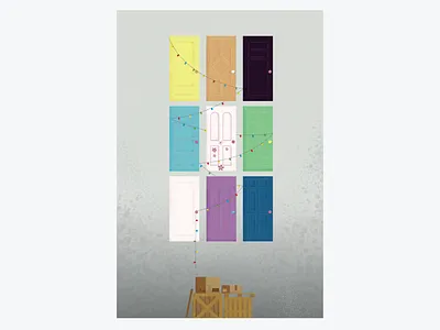 Bigger Picture Show - Movie Mash-Up Poster animation disney doors illustration illustrator little monsters monsters monsters inc movie movie poster pixar poster texture vector