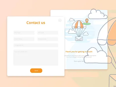Contact Form danielvincent design illustration illustrator art landing page ui ux web webdesign website website design