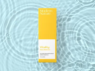 Modern Nature Vitality branding cannabis branding cannabis logo cannabis packaging cbd cbd oil hemp logo minimal packaging supplements vitamins