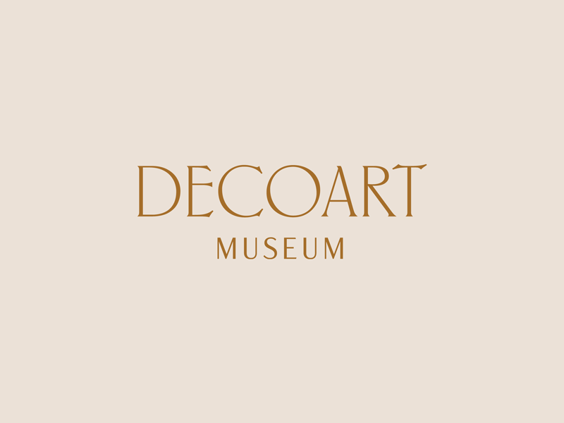 Decoart 02 animation art deco brand identity branding design gif gold green icon identity identity design logo logo design logo lockup logo mark monogram museum