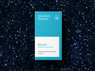 Modern Nature Rested brand identity branding cannabis design cannabis logo cannabis packaging cbd hemp logo minimal packaging supplements vitamin