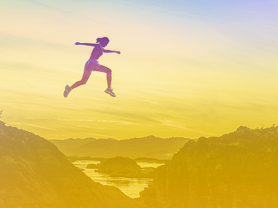 Leap Of Faith color female gradients jump run