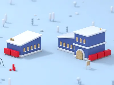 Toy School 3d building c4d education school toy