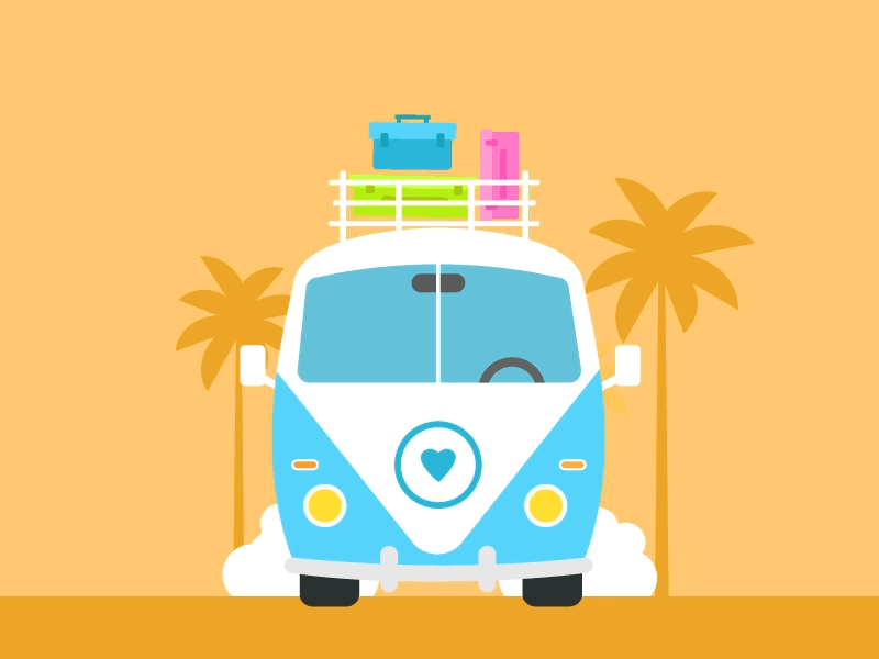 Let's go! ae animation car gif loop summer